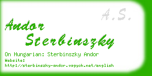 andor sterbinszky business card